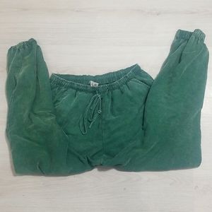 Green corduroy pants